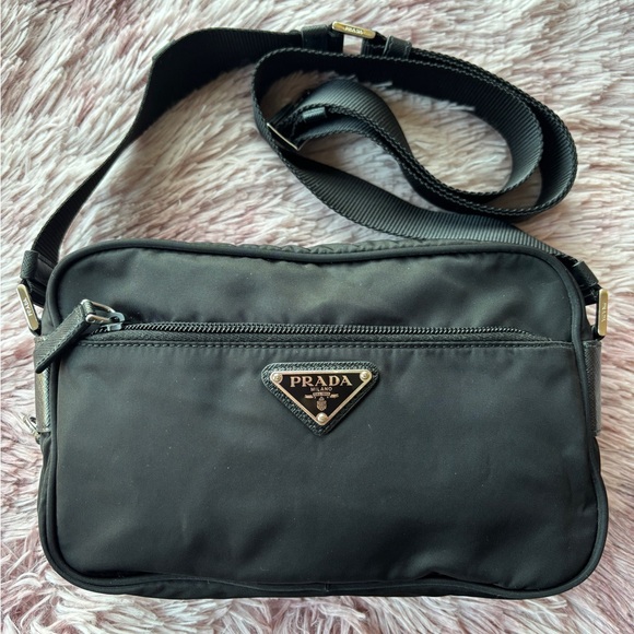 Prada Handbags - Prada Re-Nylon Camera Crossbody Bag Black